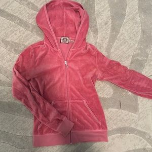 Size M pink juicy couture velour zip up.